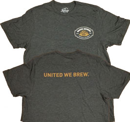 "United We Brew" Men's (Heather Black) Small T-shirt