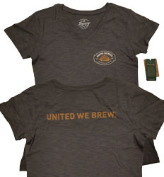 "United We Brew" Women's (Pepper) Medium T-shirt